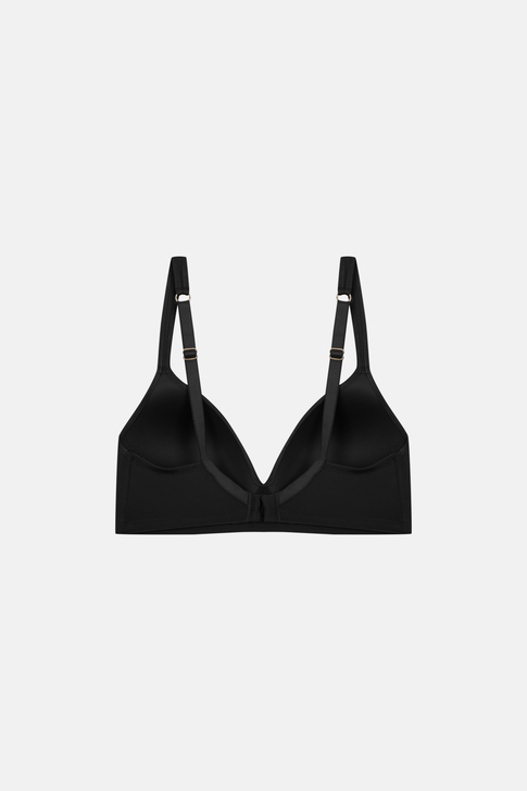 AMARELLEDesteksizSienna Siyah Comfort Bra Büyük Beden Toparlayıcı Sütyen- Balensiz, Dolgusuz, Kalın Askılı