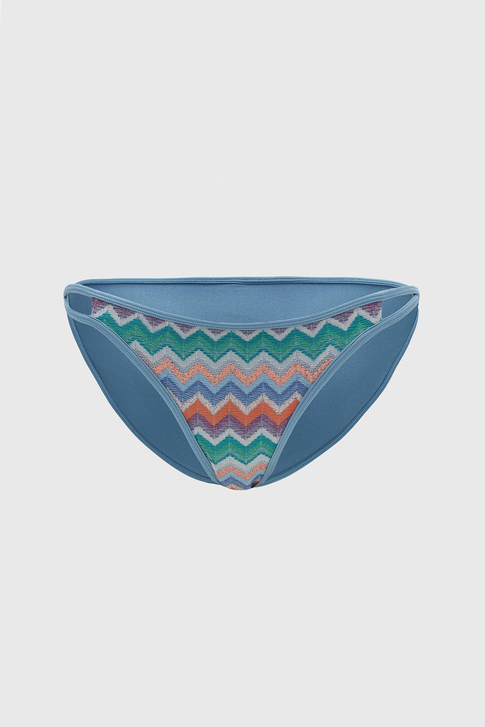 Hawaii Mavi Zikzak Desenli Slip Bikini Alt