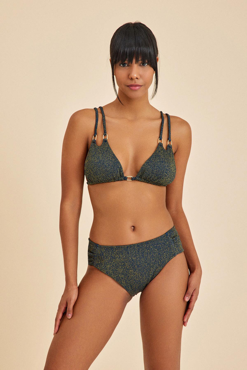 Maldives Lacivert Lurex Kumaş Bikini Alt