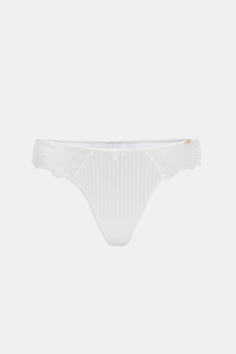 Paris Ekru Dantelli String Külot