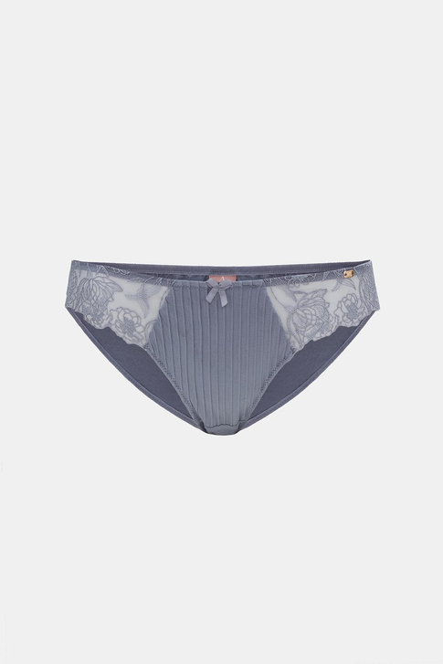 Paris Gri Mavi Dantelli Slip Külot