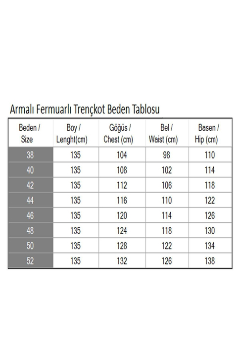 Armalı Fermuarlı Trençkot Mavi 19217
