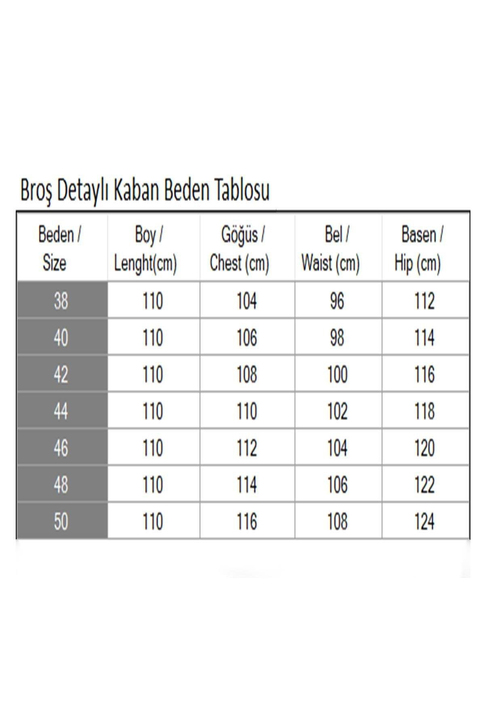 Broş Detaylı Kaban Taba 19279