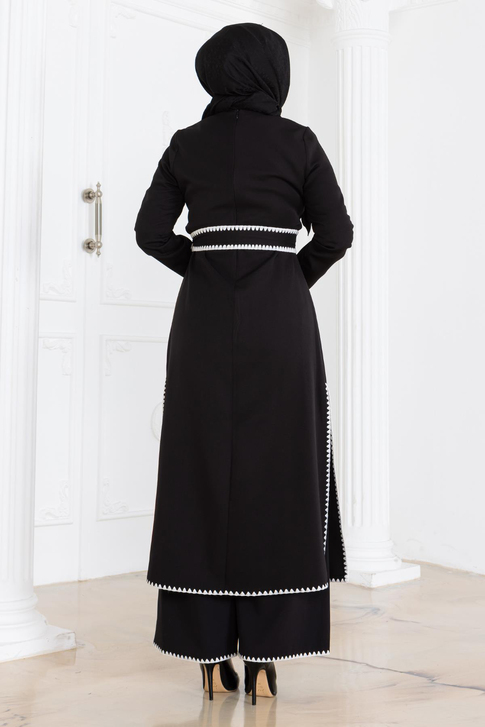 Çoban Dikişli Kemerli Takım Siyah MSW19365-1