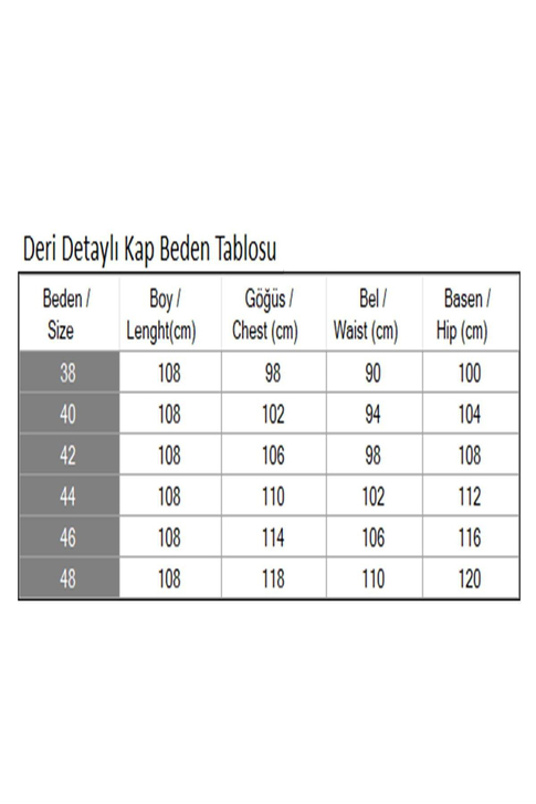 Deri Detaylı Kap Siyah 19213