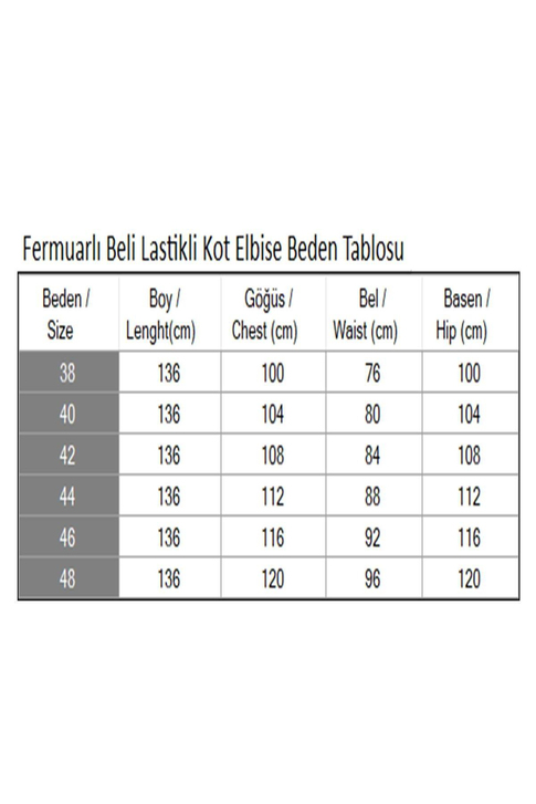 Fermuarlı Beli Lastikli Kot Elbise Açık Mavi MSW19240-1