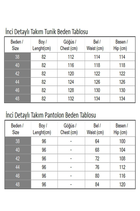 İnci Detaylı Takım Haki 19259