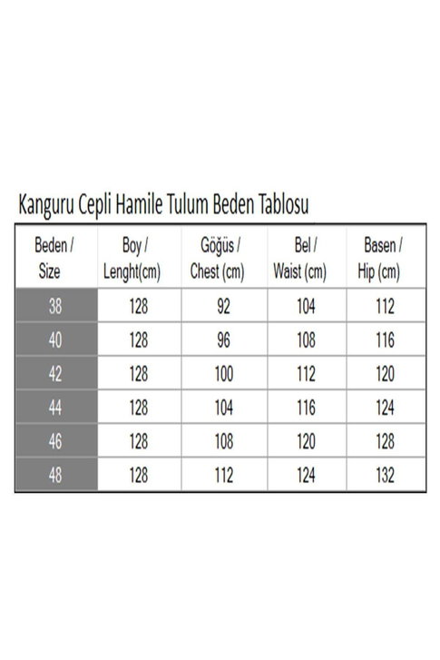 Kanguru Cepli Hamile Tulum Açık Mavi 19248