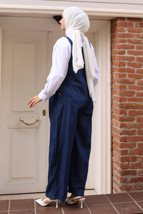 Kanguru Cepli Hamile Tulum Koyu Mavi 19248