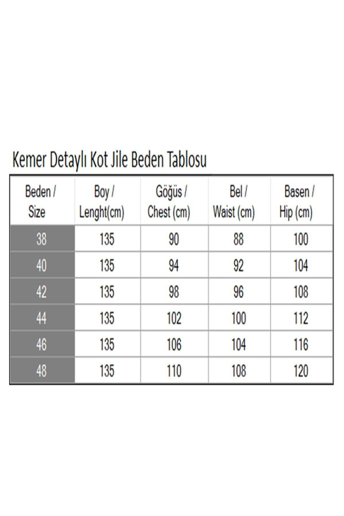 Kemer Detaylı Kot Jile Koyu Mavi 19246