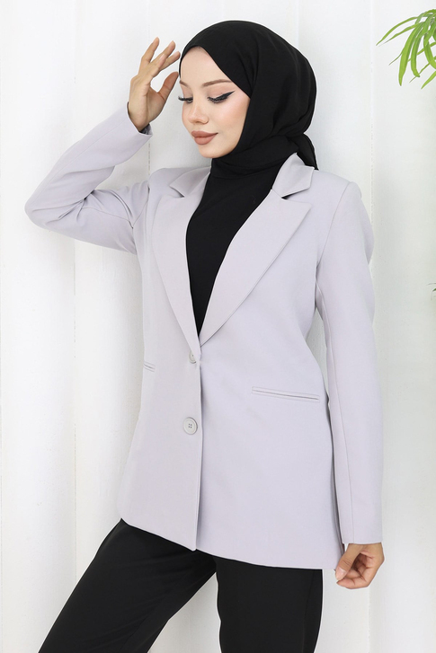 Kadın Ceket Gri 6146