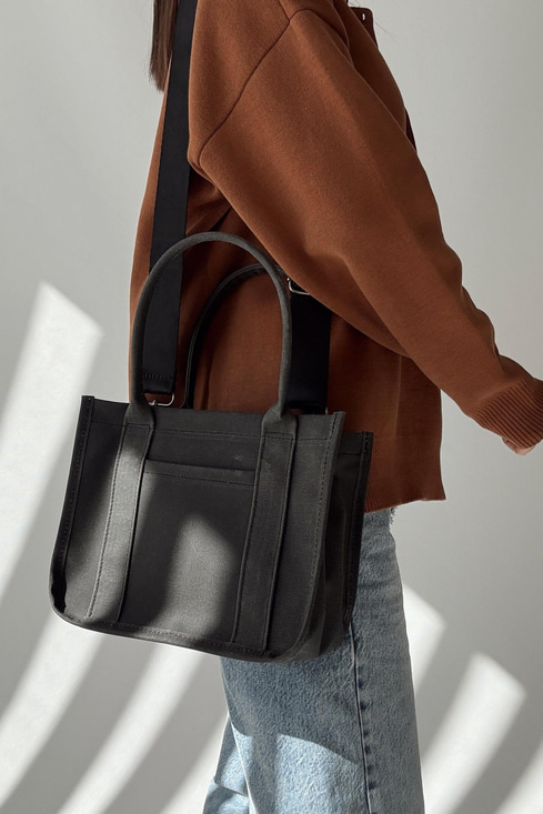Antrasit Kanvas Tote Bag