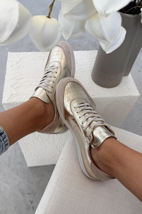 Boho Gold Hakiki Deri Sneaker