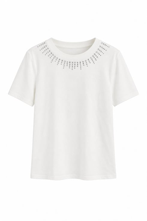 A Harfli Çizgili T-shirt Acı Kahve