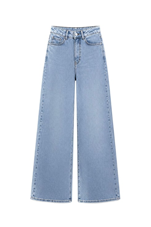 Açık Mavi Wide Leg Jean
