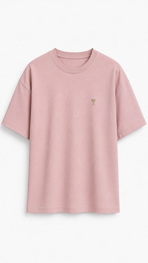 Amiv A Kalpli T-shirt Gül Kurusu