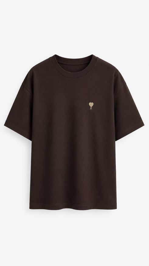 Amiv A Kalpli T-shirt Kahverengi
