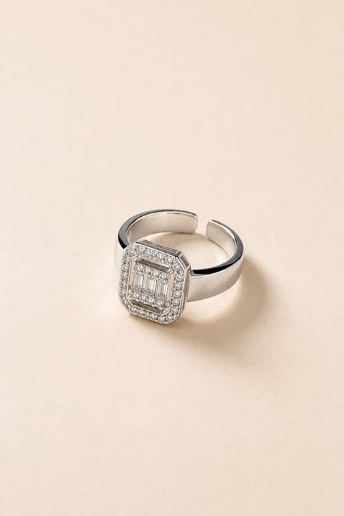 Baget Yüzük Gümüş