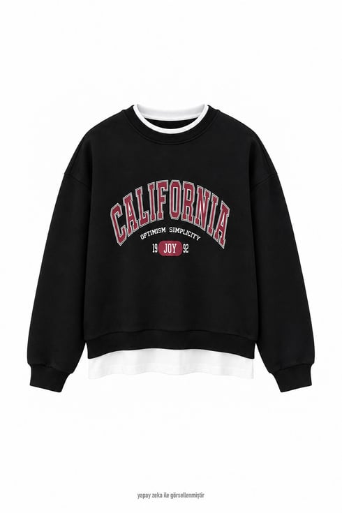 Californnia Sweatshirt Siyah