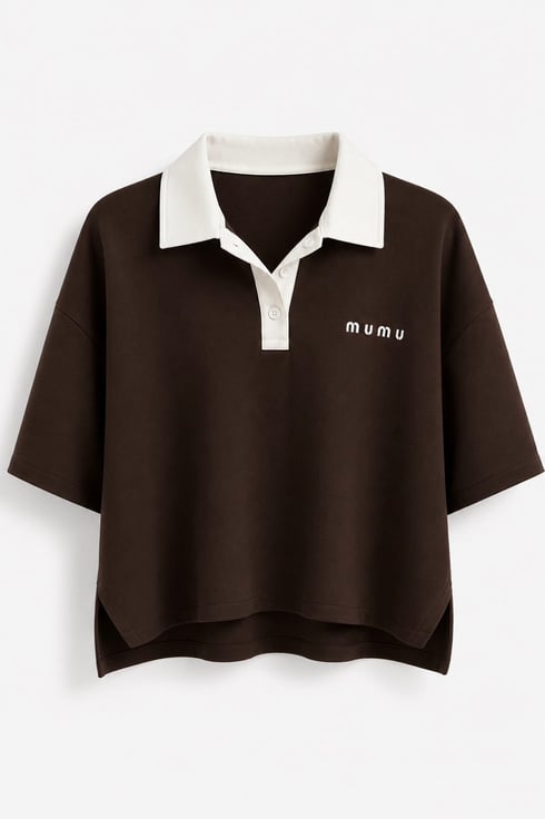 Clasic Polo Yakalı T-shirt Kahverengi