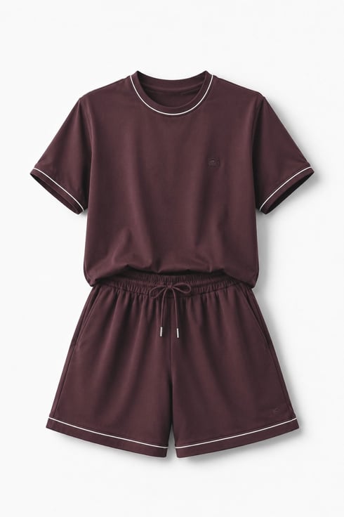 Cozy Şortlu Takım Bordo