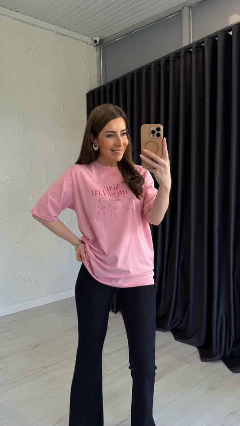 Cutest T-shirt Pembe