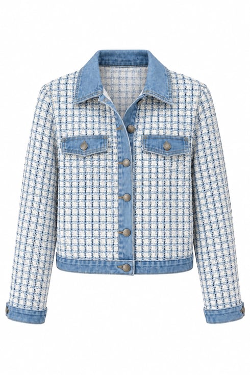 Denim Detaylı Tüvit Mavi