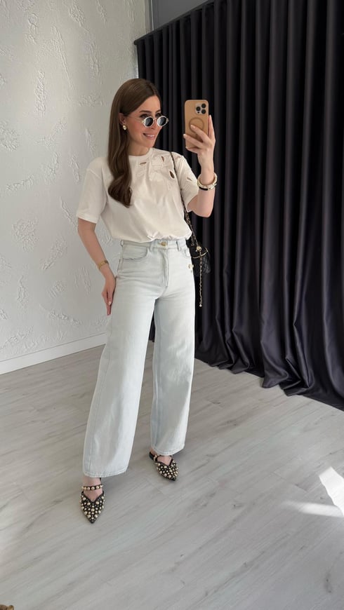 Deniz Aksesuarlı Jean Mavi