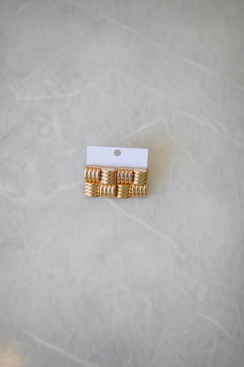 Dinstuy Kare Küpe Gold