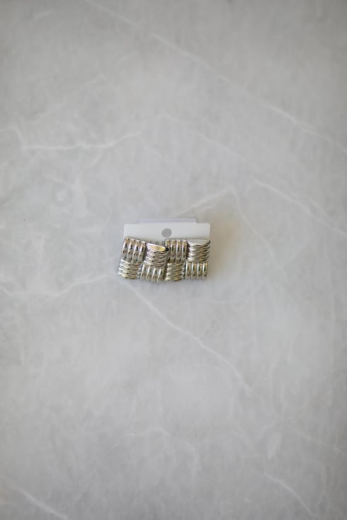 Dinstuy Kare Küpe Gümüş