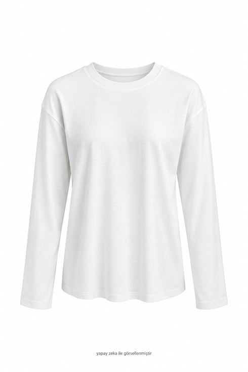 Düz Basic Kurtarıcı Bluz Beyaz