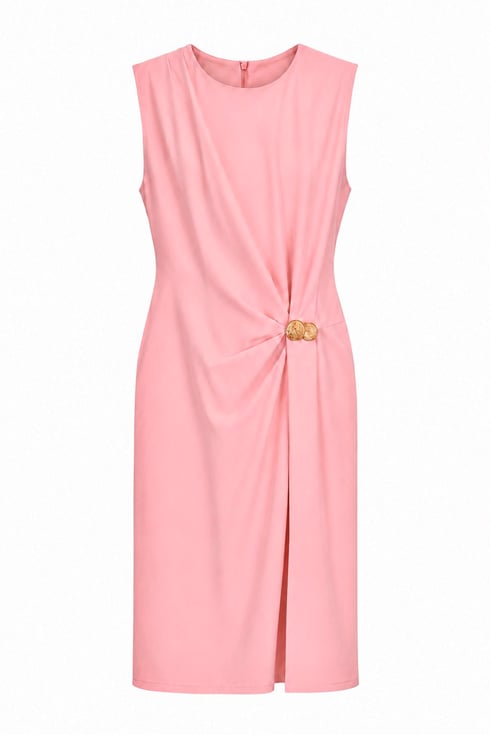 Golden Beli Gold Tokalı Elbise Pembe