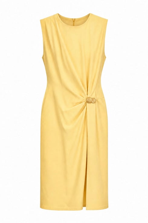 Golden Beli Gold Tokalı Elbise Sarı
