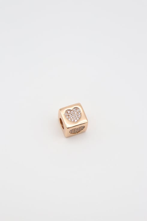 Kalp Kolye Ucu Gold