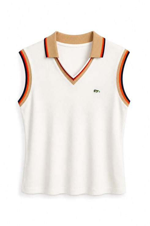 Lakoas Şeritli T-shirt Beyaz