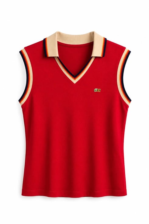 Lakoas Şeritli T-shirt Kırmızı