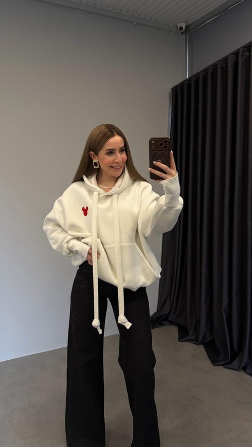 Mikki Sweatshirt Beyaz