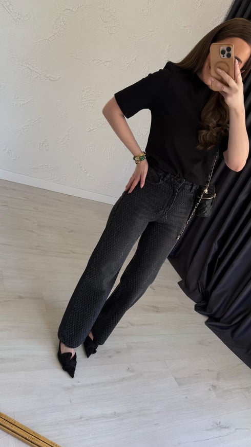 Taşlı Jean Füme