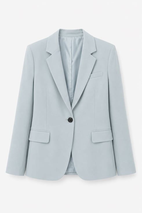 Yazlık Tensel Astarlı Blazer Ceket Bebe Mavi