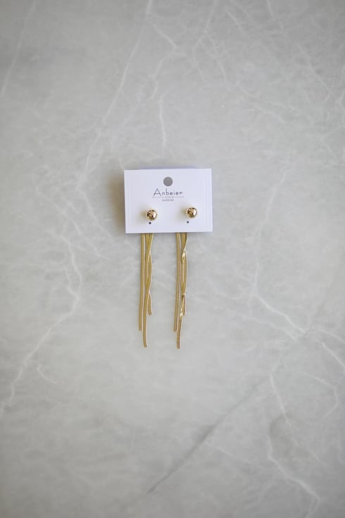 Zincir Sallantılı Küpe Gold