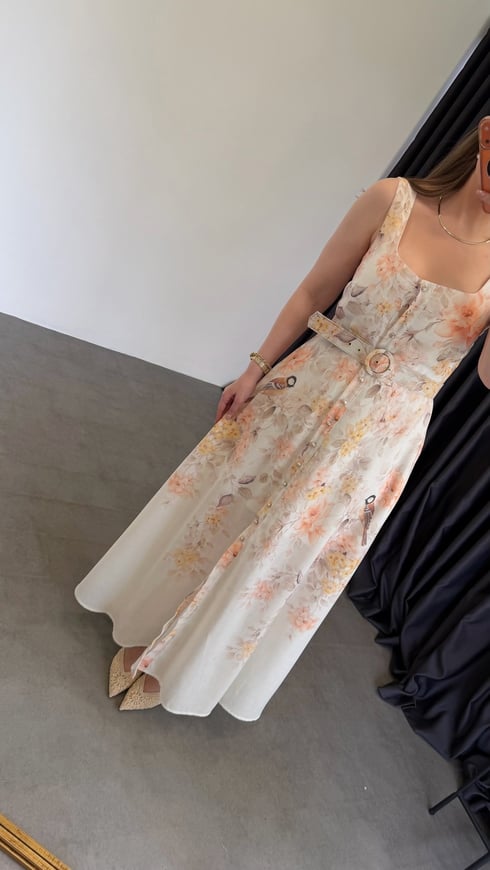 Bind Nude Elbise Ekru