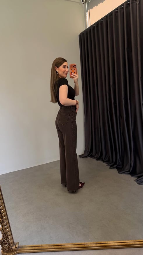 Brovst Taşlı Kahve Jean