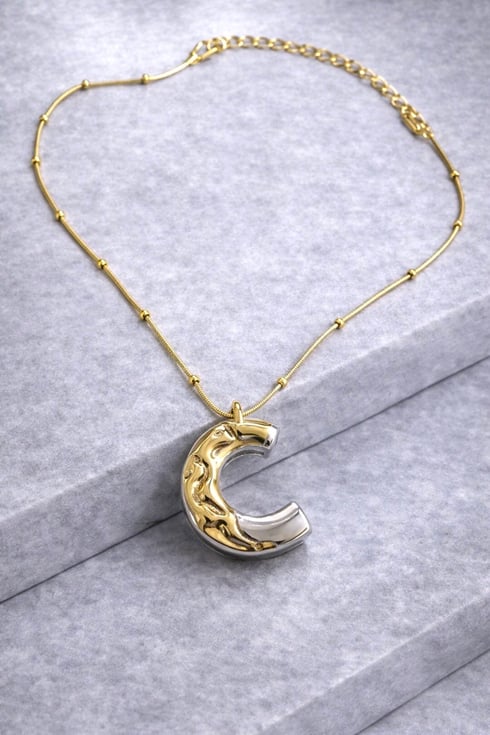 Çift Renkli Harf Kolye Mix C