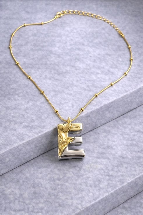 Çift Renkli Harf Kolye Mix E