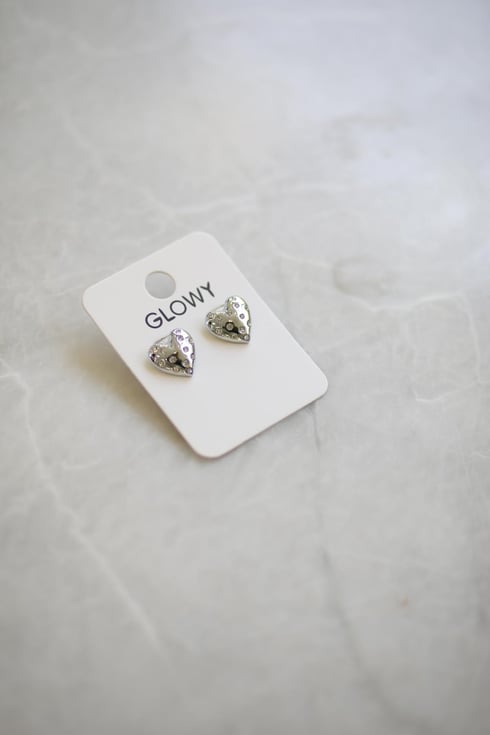 Era Kalp Taşlı Küpe Gümüş