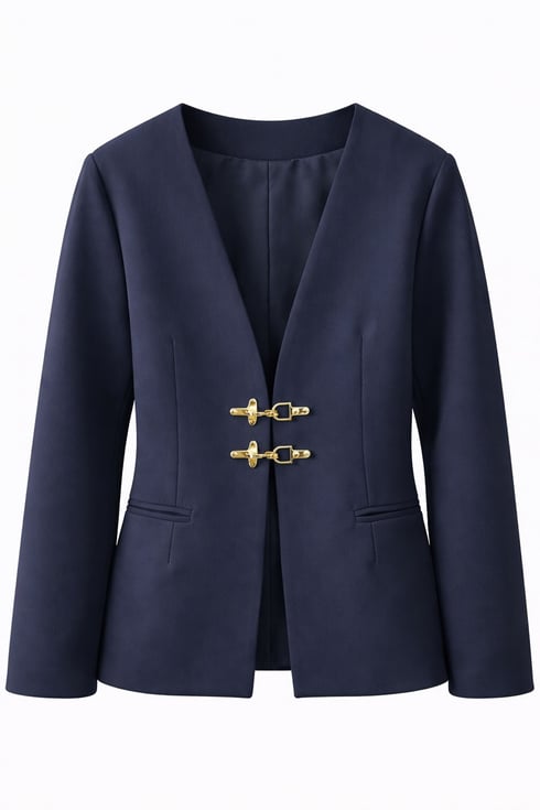 Kancalı Premium Blazer Ceket Lacivert