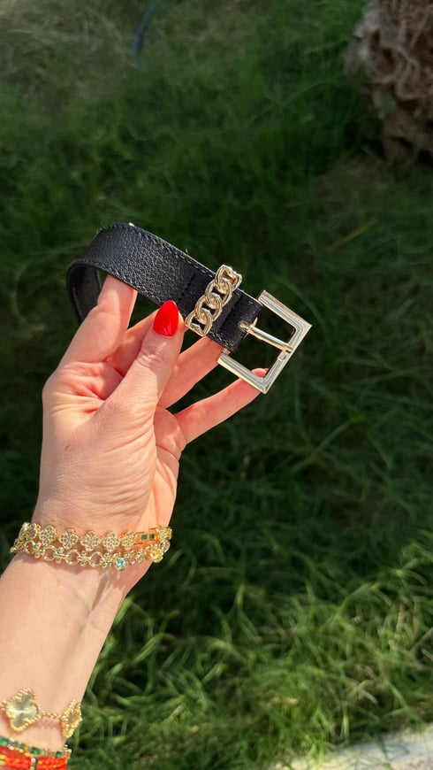 Kare Tokalı Kemer Siyah