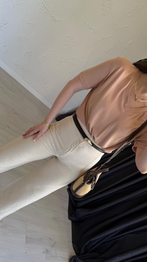 Mesti V Yaka T-shirt Somon
