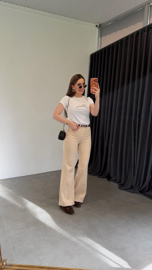 Ossase Açık Bej Palazzo Jean