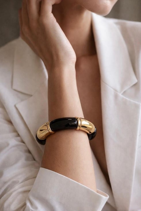 Segmentli Cuff Bileklik Siyah